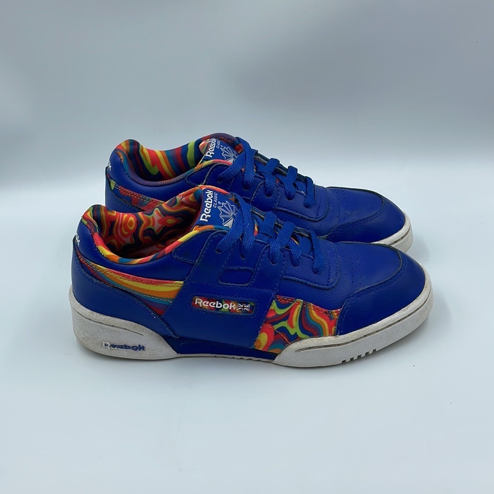 Reebok Mens Classic‎ Workout Plus Blue Running Shoes Men's Size 5